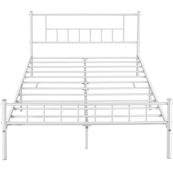 Yaheetech Metal Bed Frame White