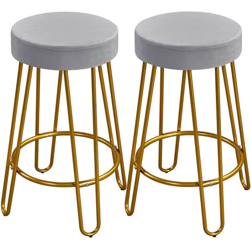 2PCS Counter Stools Gray