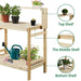 Outdoor Wooden Potting Bench Table