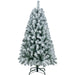 flocked xmas tree