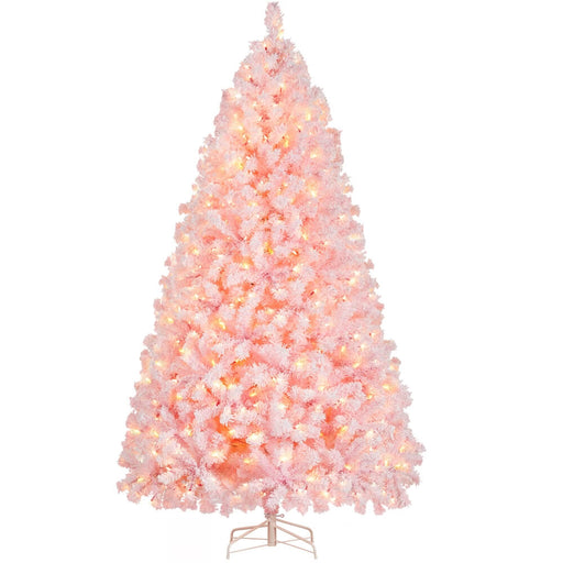 7.5’ Pre-lit Flocked Artificial Christmas Tree