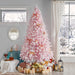 7.5’ Pre-lit Flocked Artificial Christmas Tree