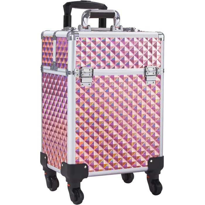 Yaheetech Rolling Makeup Train Case