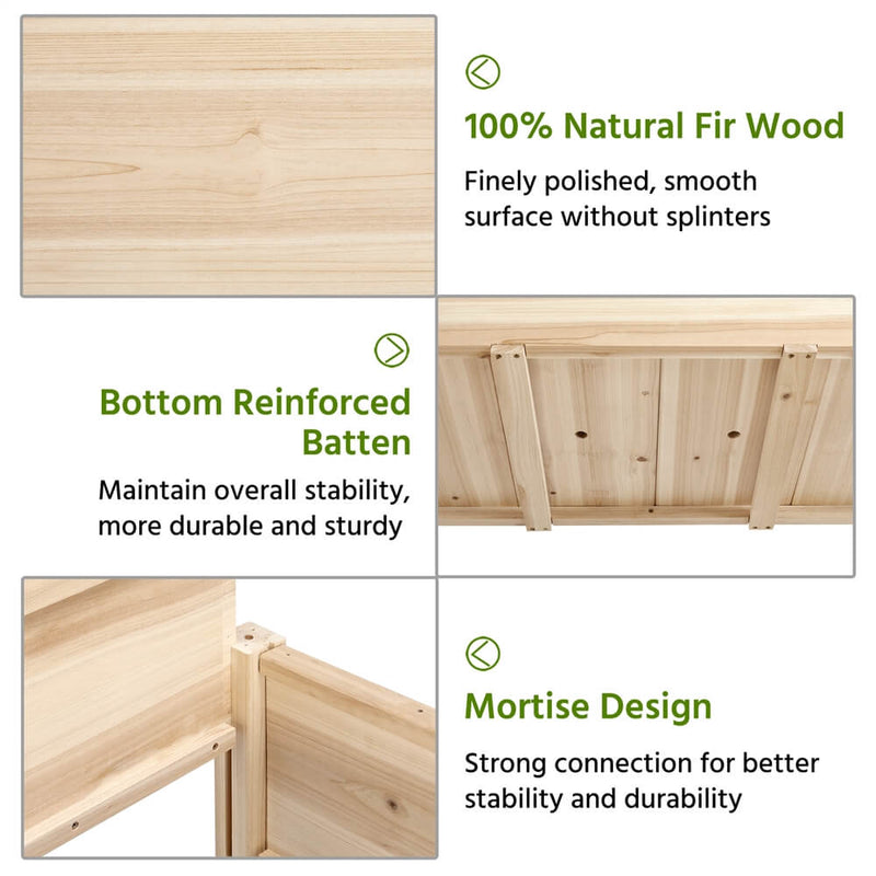 Yaheetech Elevated Garden Bed 42x23x33in