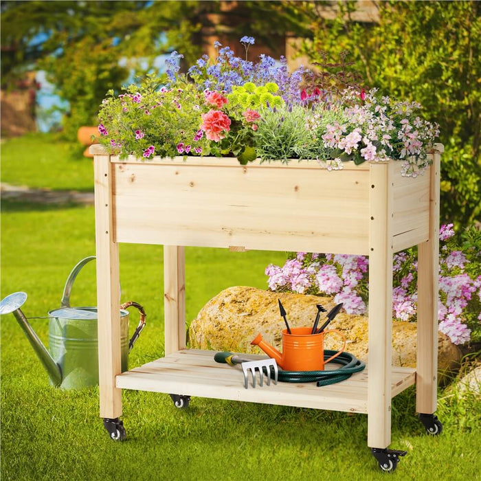 Yaheetech Elevated Garden Bed 34x19x33in