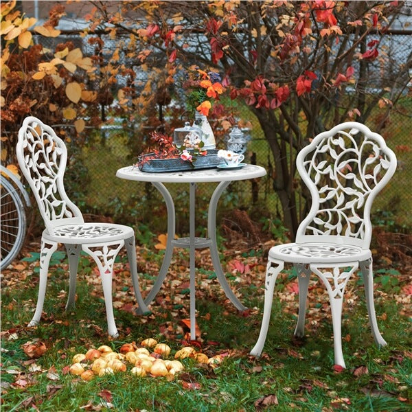 3 Piece Patio Bistro Table Set
