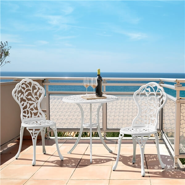 3 Piece Patio Bistro Table Set