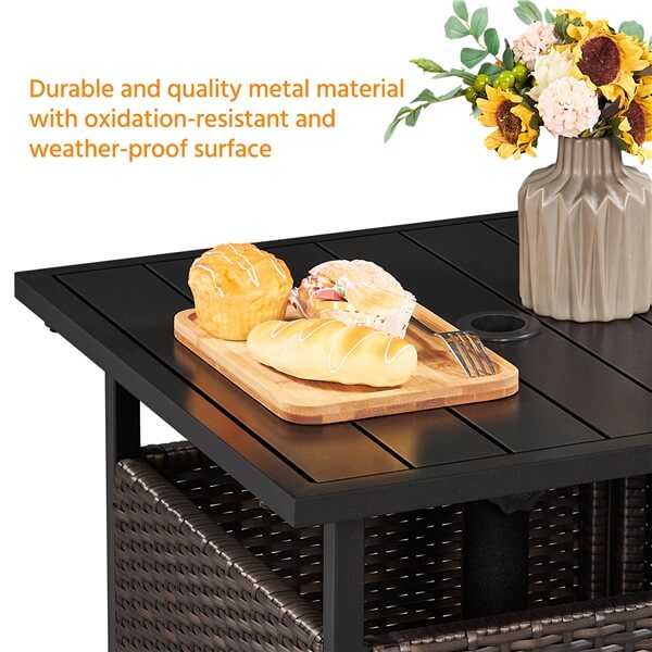 Side Table With Umbrella Hole