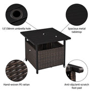 Side Table With Umbrella Hole