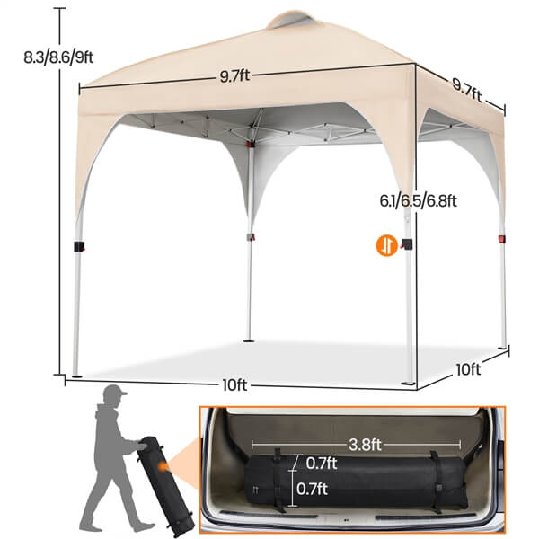 Yaheetech Pop Up Canopy 10 x 10ft