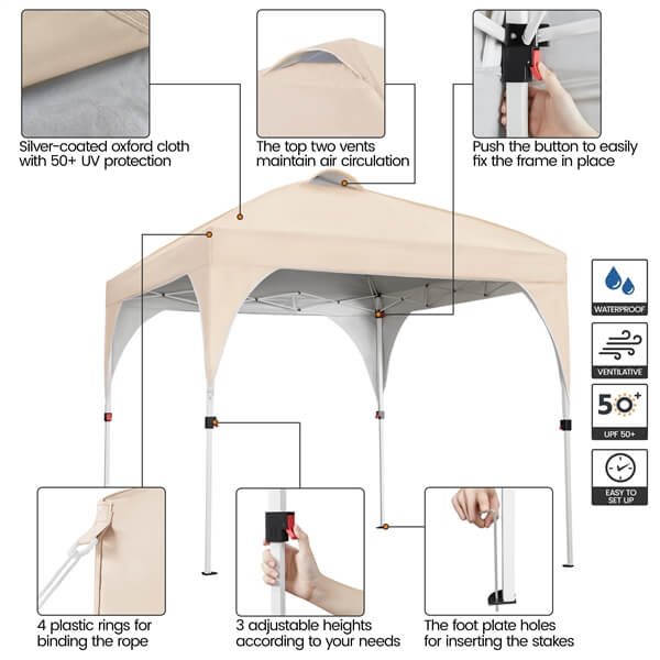 Yaheetech Pop Up Canopy 10 x 10ft