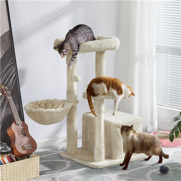 Cat Tree Plush Cover Cat Tree with Condo