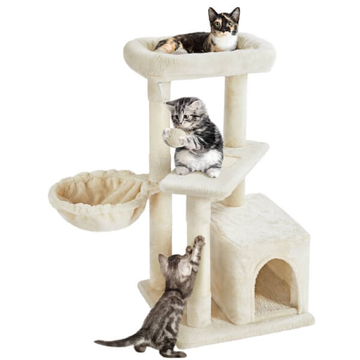 Cat Tree Plush Cover Cat Tree with Condo
