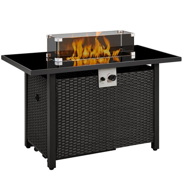 Rectangle Fire Pit Wind Guard