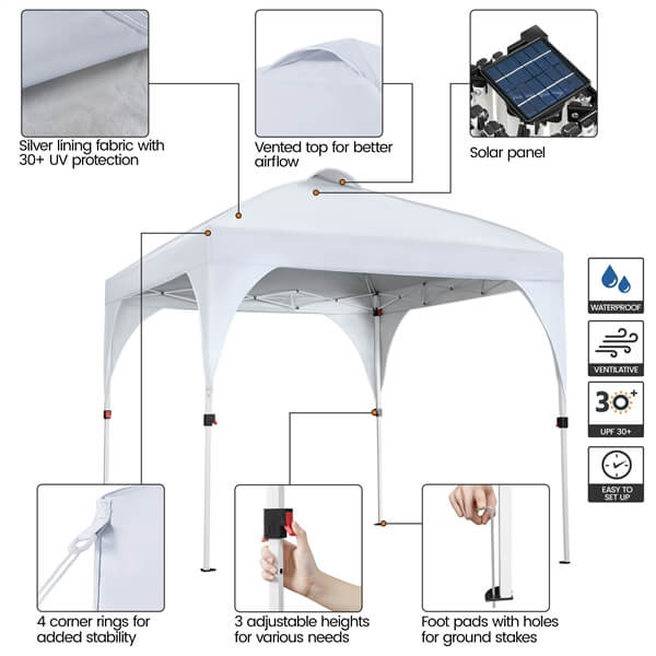 Yaheetech 10 × 10 ft Pop-up Canopy Tent 