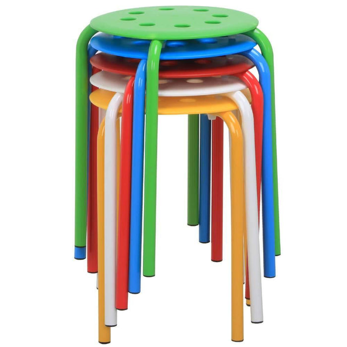 5 Plastic Stackable Stools