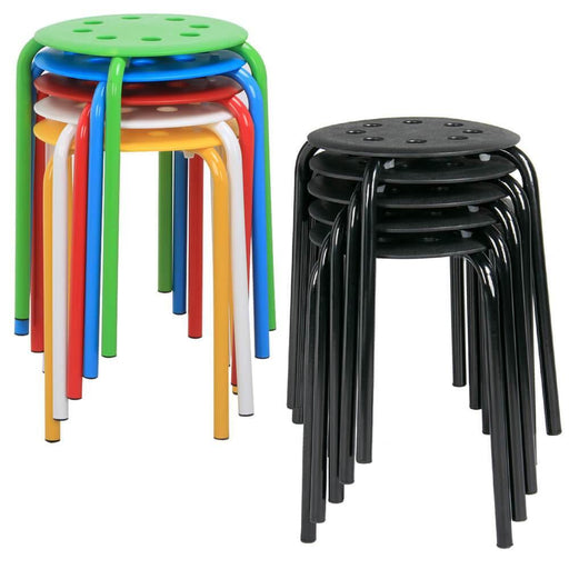 5 Plastic Stackable Stools