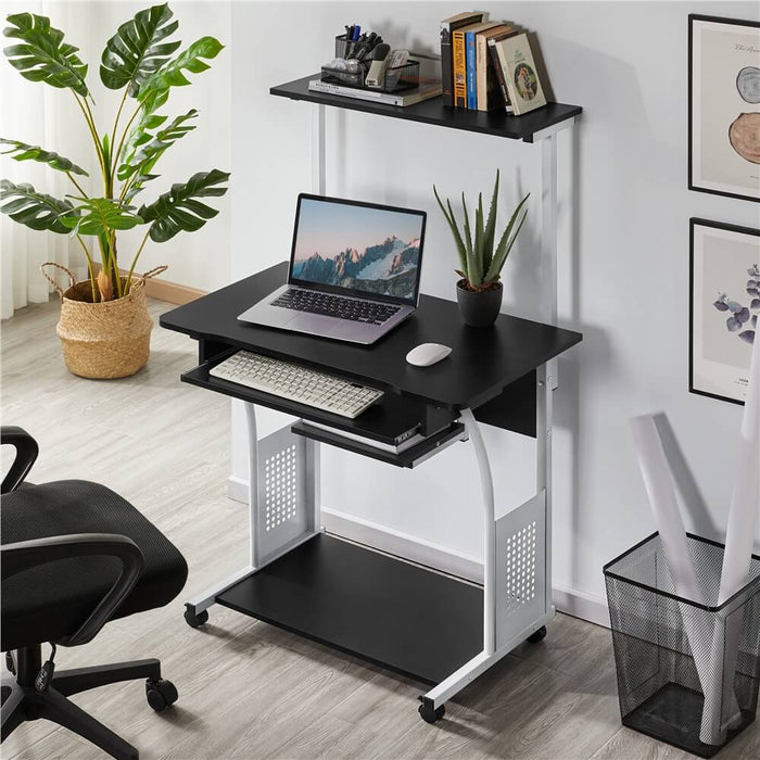 Yaheetech Computer Desk with Printer Shelf/Keyboard Tray