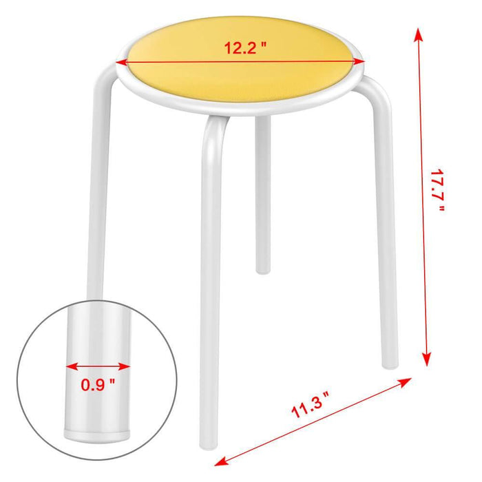 Assorted Color Padded Stack Stools