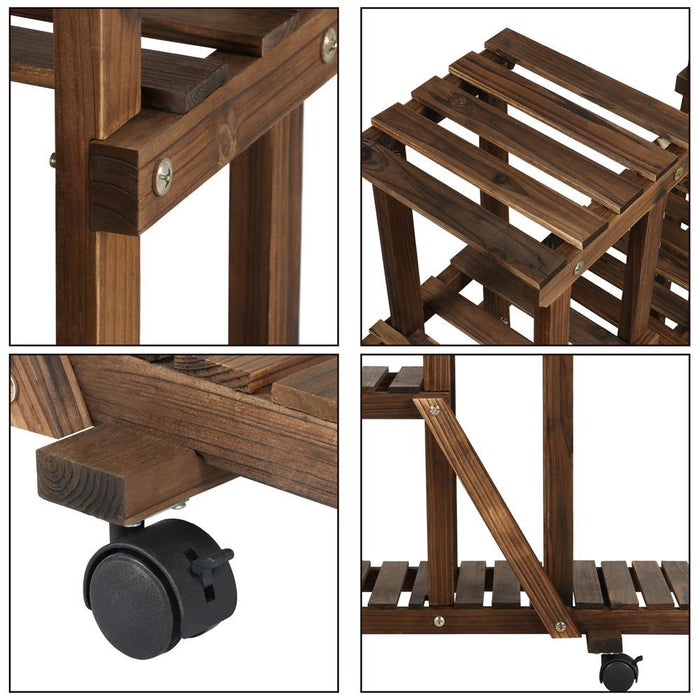 Yaheetech 6 Tier Wood Plant Pots Shelves