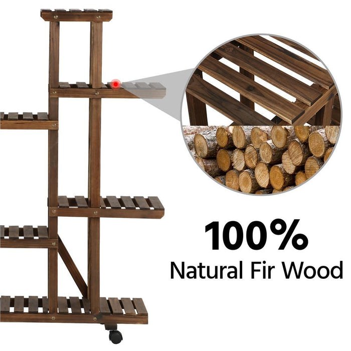 Yaheetech 6 Tier Wood Plant Pots Shelves