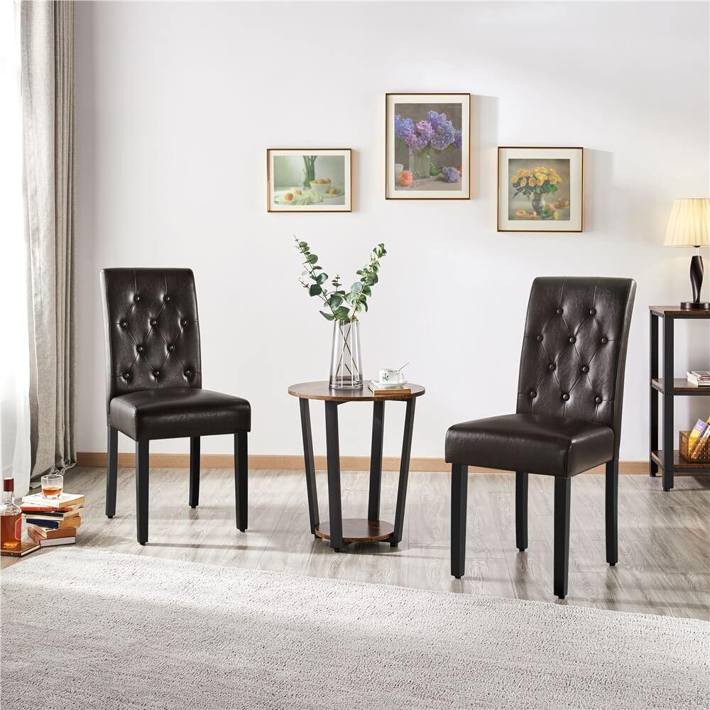 Yaheetech Button Tufted Dining Chairs Parsons Chair Set of 2 Yaheetech Button Tufted Dining Chairs Parsons Chair Set of 2