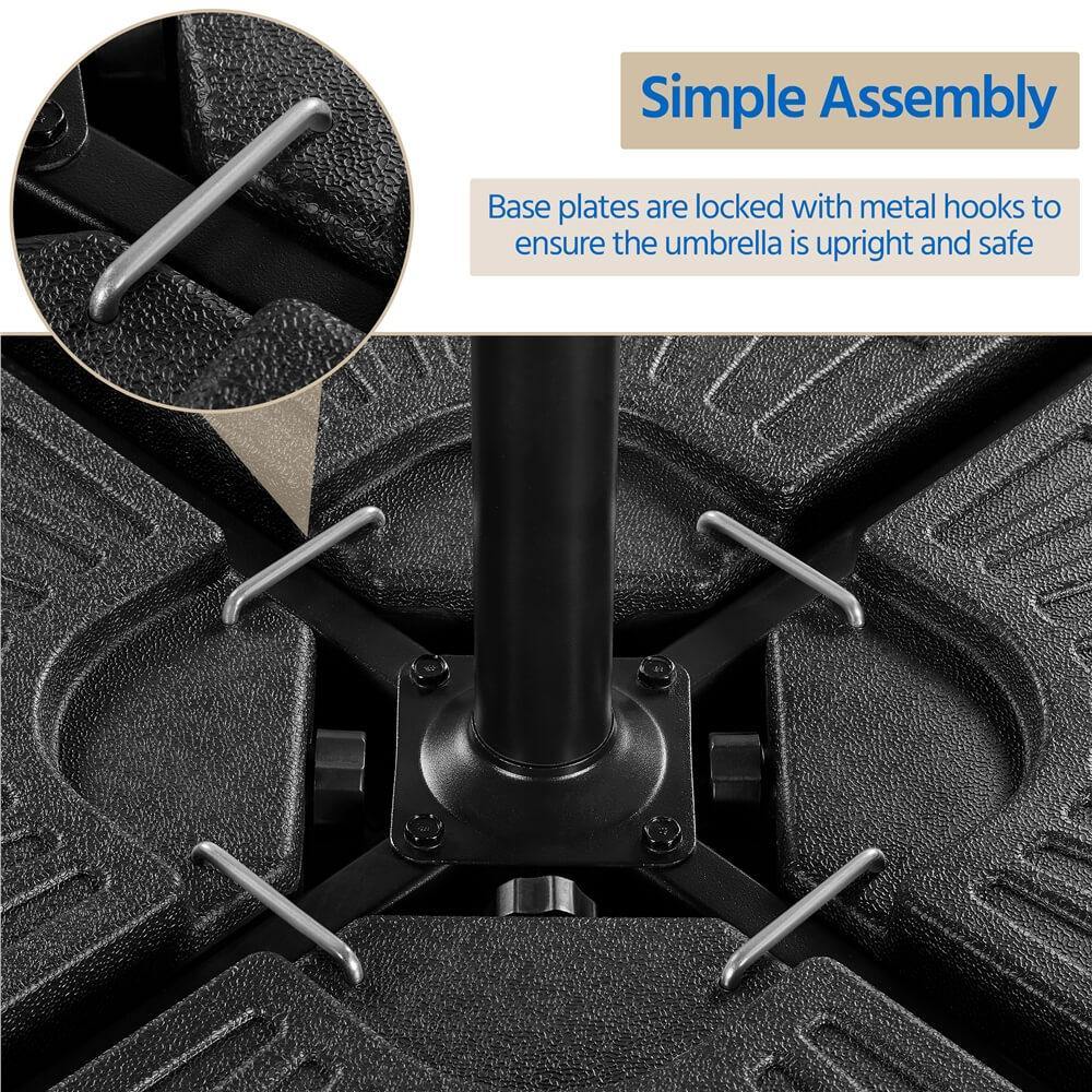 Yaheetech 4 Piece Fillable Patio Umbrella Base — yaheetech.shop