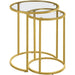 Yaheetech End Table Set Gold