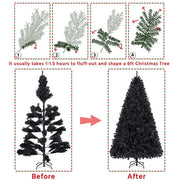 Yaheetech 6ft Halloween Black Artificial Christmas Tree