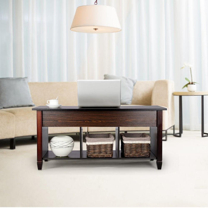 Lift Top Coffee Table with Hidden Storage Compartment