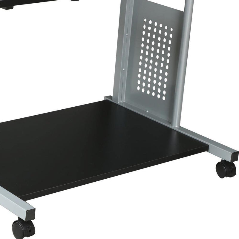 Computer Desk with Printer Shelf/Keyboard Tray