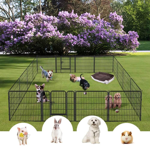 Yaheetech Dog Playpen 16 Panels 32 Inch