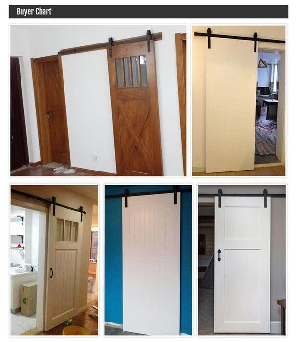 6.6Ft Barn Door Sliding Hardware