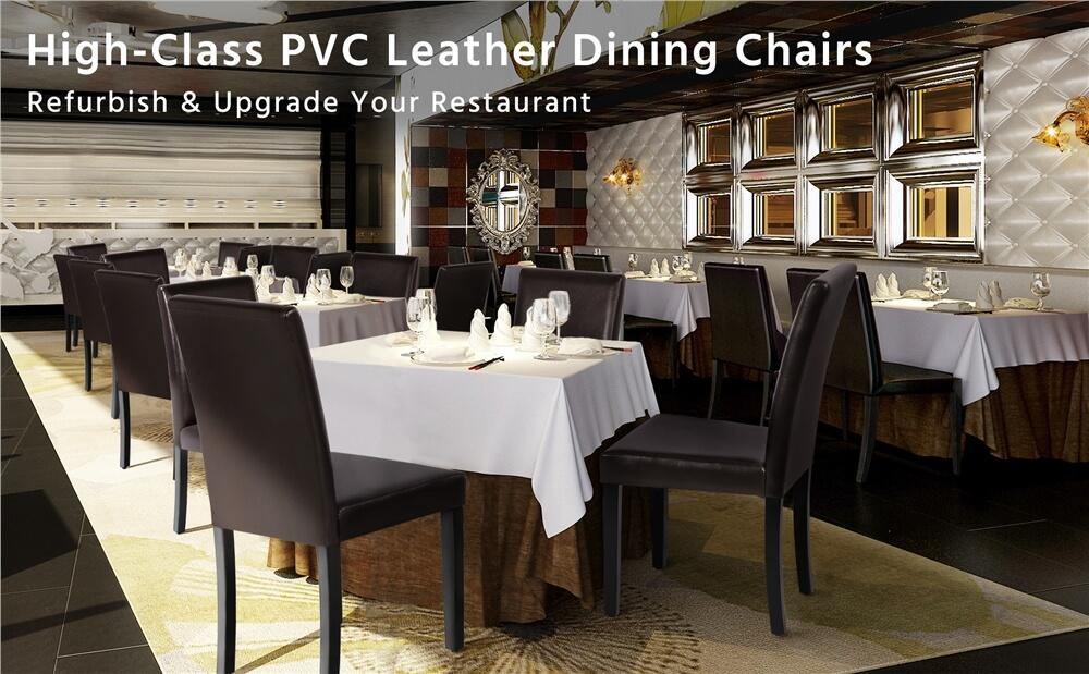 Yaheetech Dining Chairs Brown 4pcs