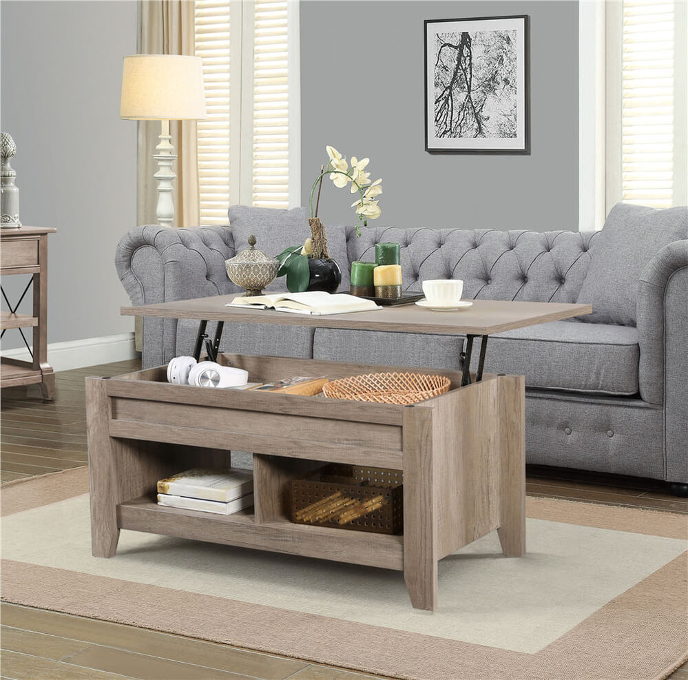 Yaheetech Lift Top Coffee Table Gray — yaheetech.shop