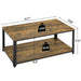 Yaheetech 40 Inch Industrial Coffee Table