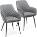 Yaheetech Modern Dining Chairs Gray 2PCS