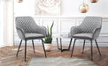 Yaheetech Modern Dining Chairs Gray 2PCS