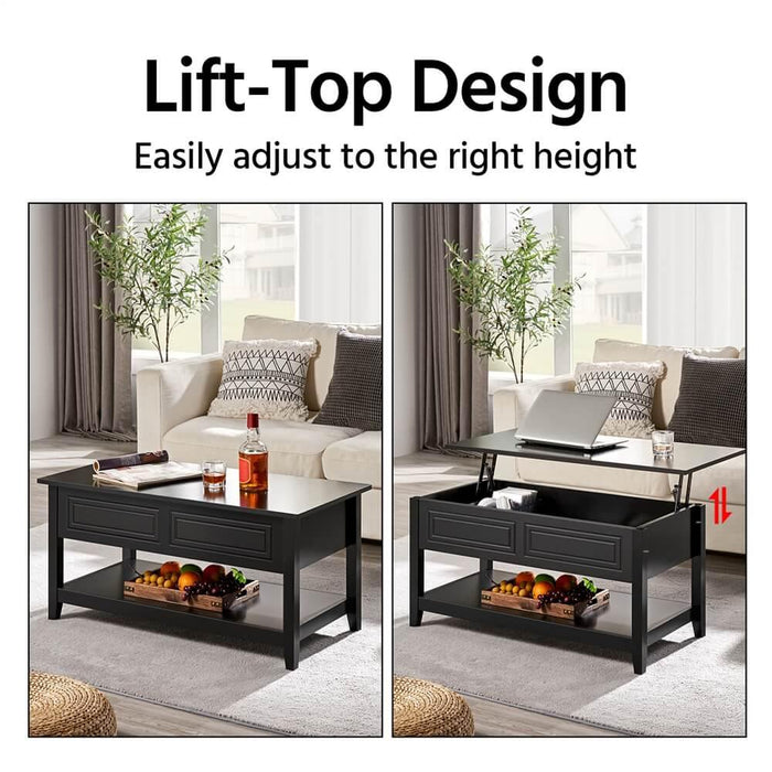 Yaheetech Wooden Lift Top Coffee Table