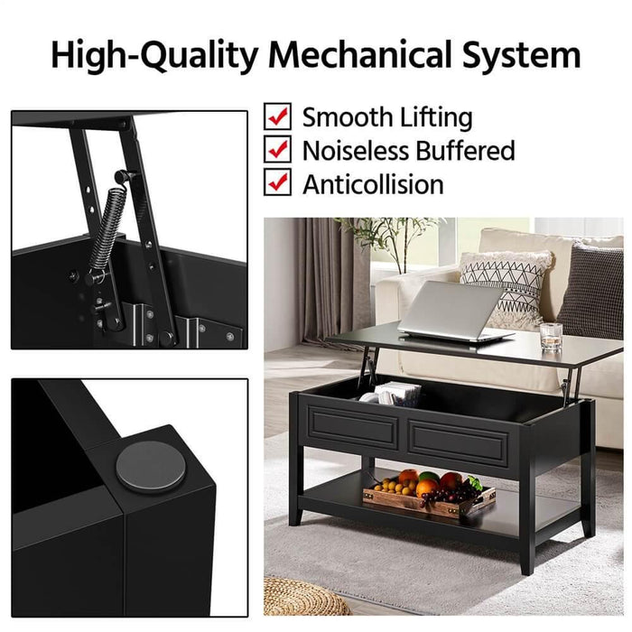 Yaheetech Wooden Lift Top Coffee Table