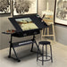 Height Adjustable Drawing Table