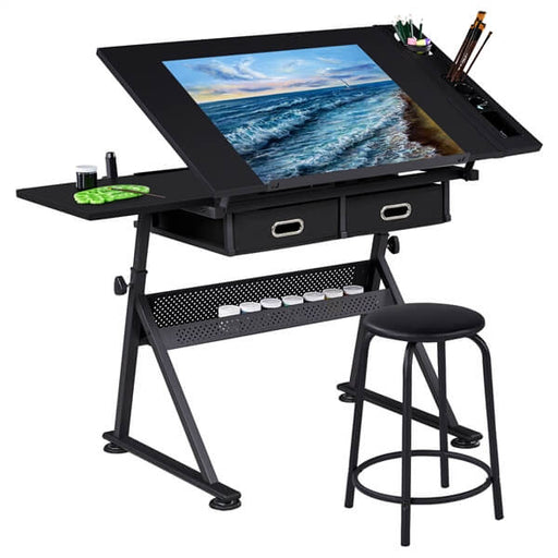 Height Adjustable Drawing Table