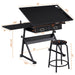 Height Adjustable Drawing Table
