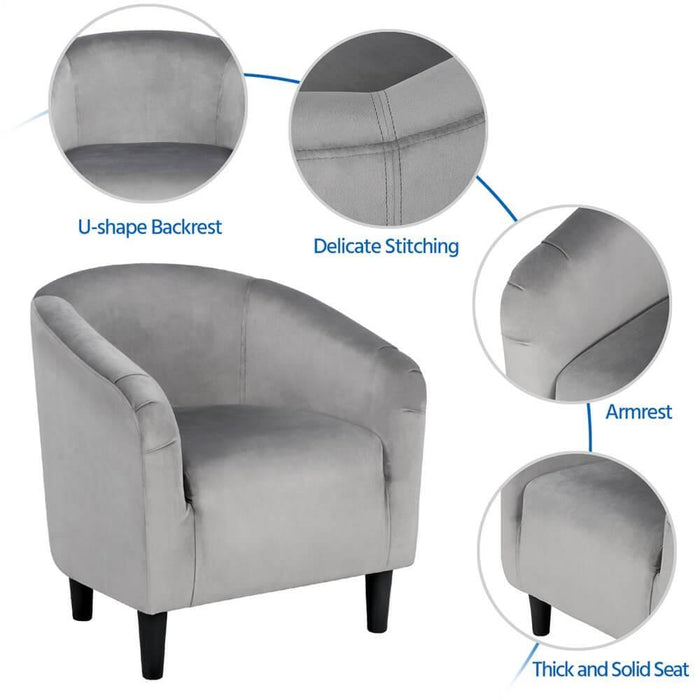 Yaheetech Accent Arm Chair with Ottoman
