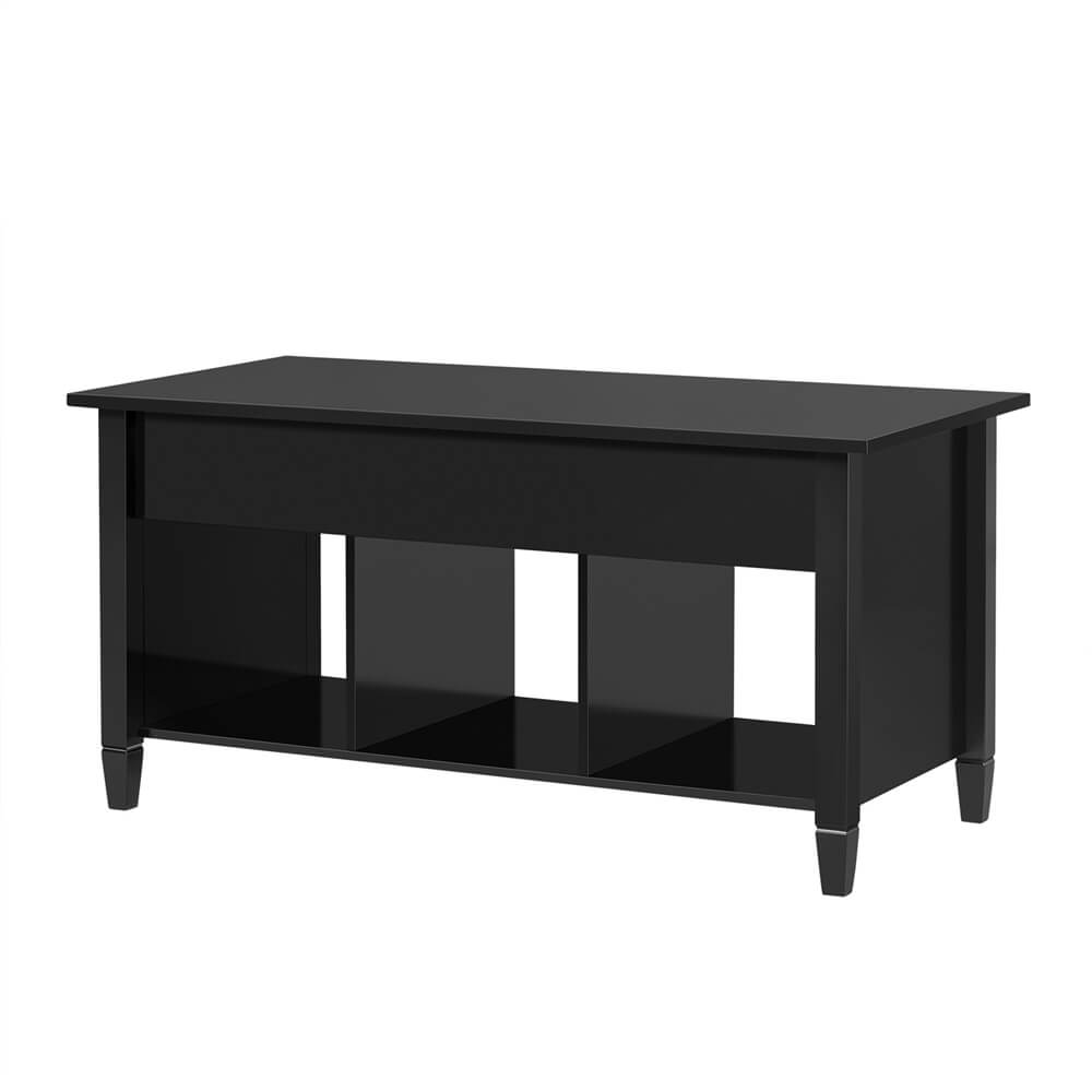 Yaheetech Minimalist Lift Top Coffee Table Black