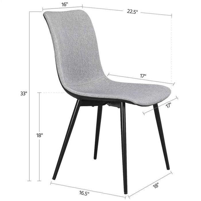 Yaheetech 4PCS Fabric Dining Room Chairs