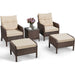 5 piece patio conversation set