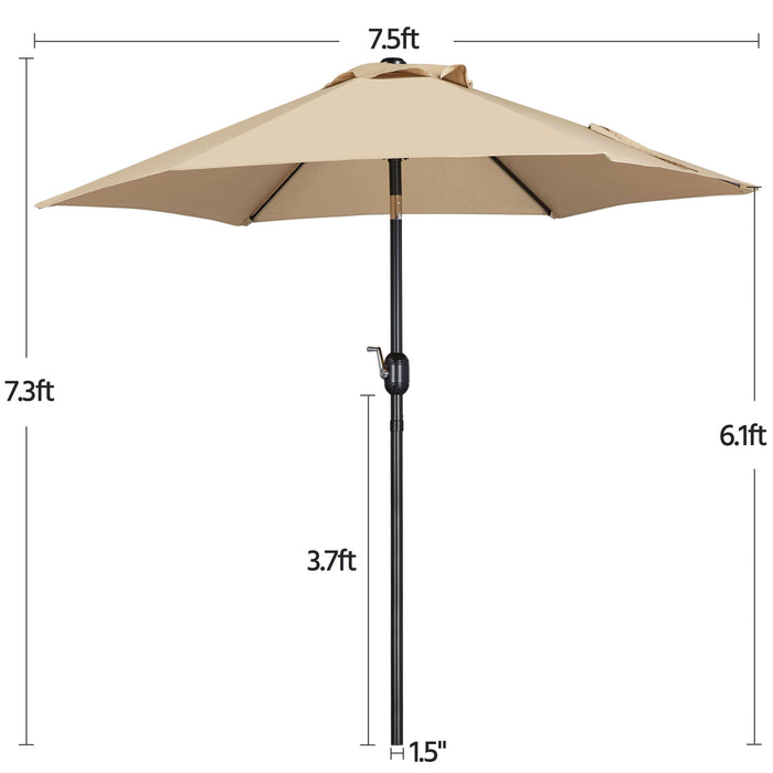 Yaheetech Patio Umbrella 7.5FT