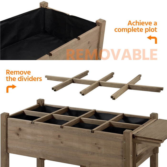 Yaheetech Solid Wood Elevated Garden Bed