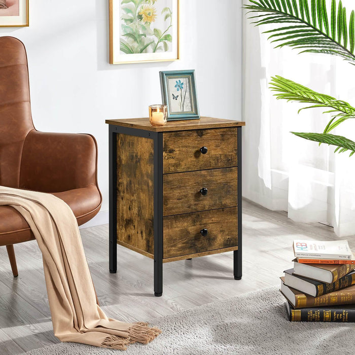 Yaheetech 3 Drawer Nightstand